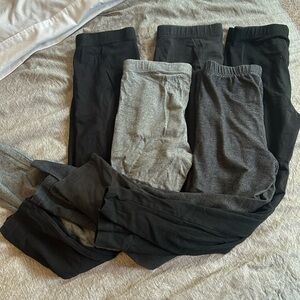 5 pairs of Miscellaneous brand leggings. All size girls 7/8.